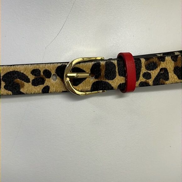 Royal Albartross Women’s Leopard Animal Print Hair Textured Adjustable Belt Med - Picture 3 of 13